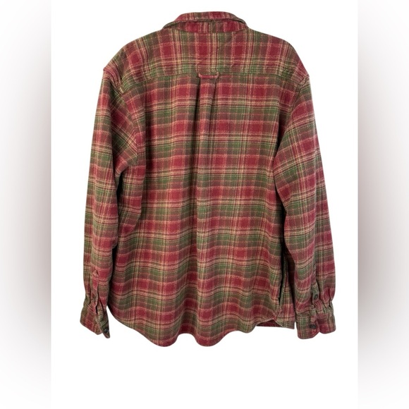 Orvis men’s Red and Green heavy duty button down plaid work shirt. Size XL - Picture 2 of 5